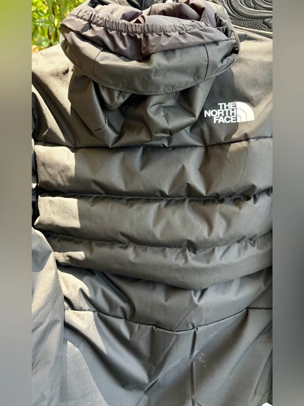 NWT THE NORTH FACE KIDS 7/8 Black Down Insulated Hooded Snow Jacket w/Elastic